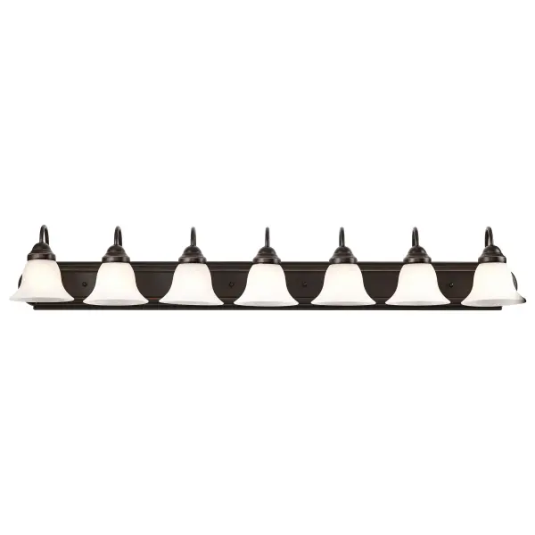 Ballerina 7-Light Vanity with Alabaster Glass Bell Shades - Image 5