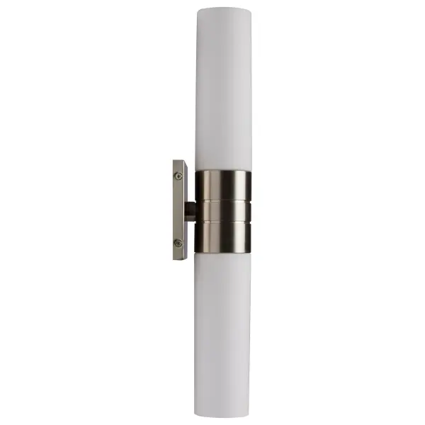 Link 2-Light Vertical Tube Wall Sconce with White Glass - Image 4