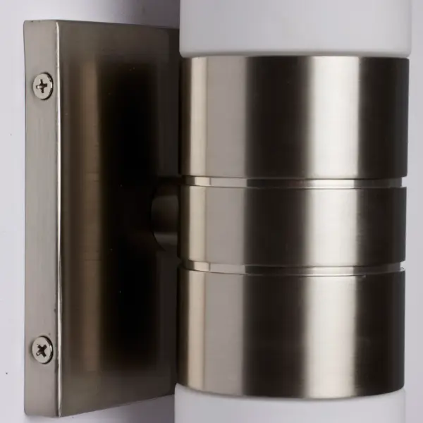 Link 2-Light Vertical Tube Wall Sconce with White Glass - Image 5