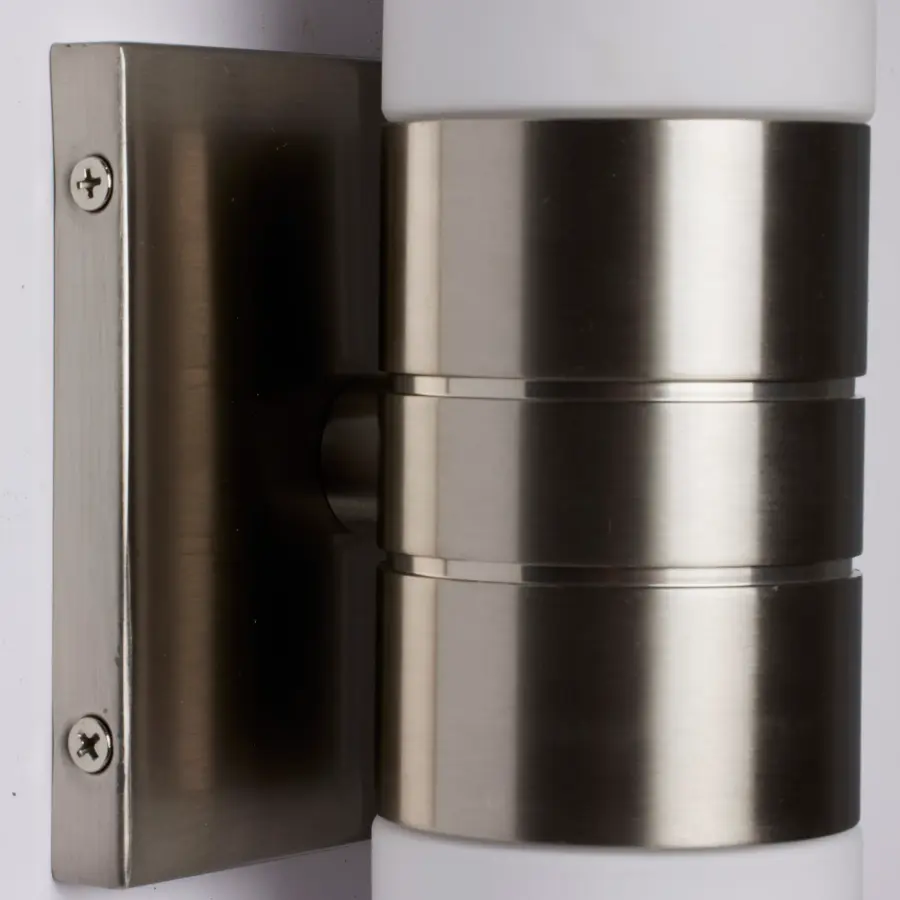 Link 2-Light Vertical Tube Wall Sconce with White Glass - Image 5