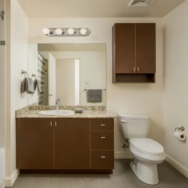 This 24-inch vanity light combines traditional styling with practical illumination. The racetrack design features four globe lights that provide even, flattering light perfect for grooming tasks. Available in multiple finishes. - alternate view