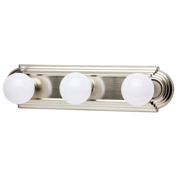 This 3-light vanity fixture delivers functional bathroom lighting with timeless racetrack styling. The 18-inch width makes it ideal for standard vanities, while multiple finish options ensure design flexibility.