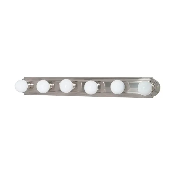 This 36-inch racetrack vanity light delivers elegant, functional illumination perfect for bathrooms and hallways. With 6 lights providing 100 watts of soft white light, it offers excellent coverage for larger vanity areas.