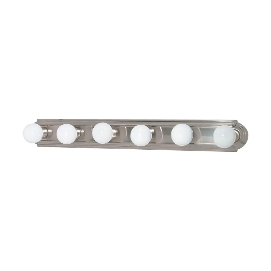 6-Light Racetrack Vanity Light - 36 Inch - Image 1