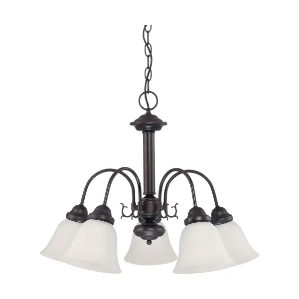 Ballerina 5-Light Chandelier with Frosted White Glass