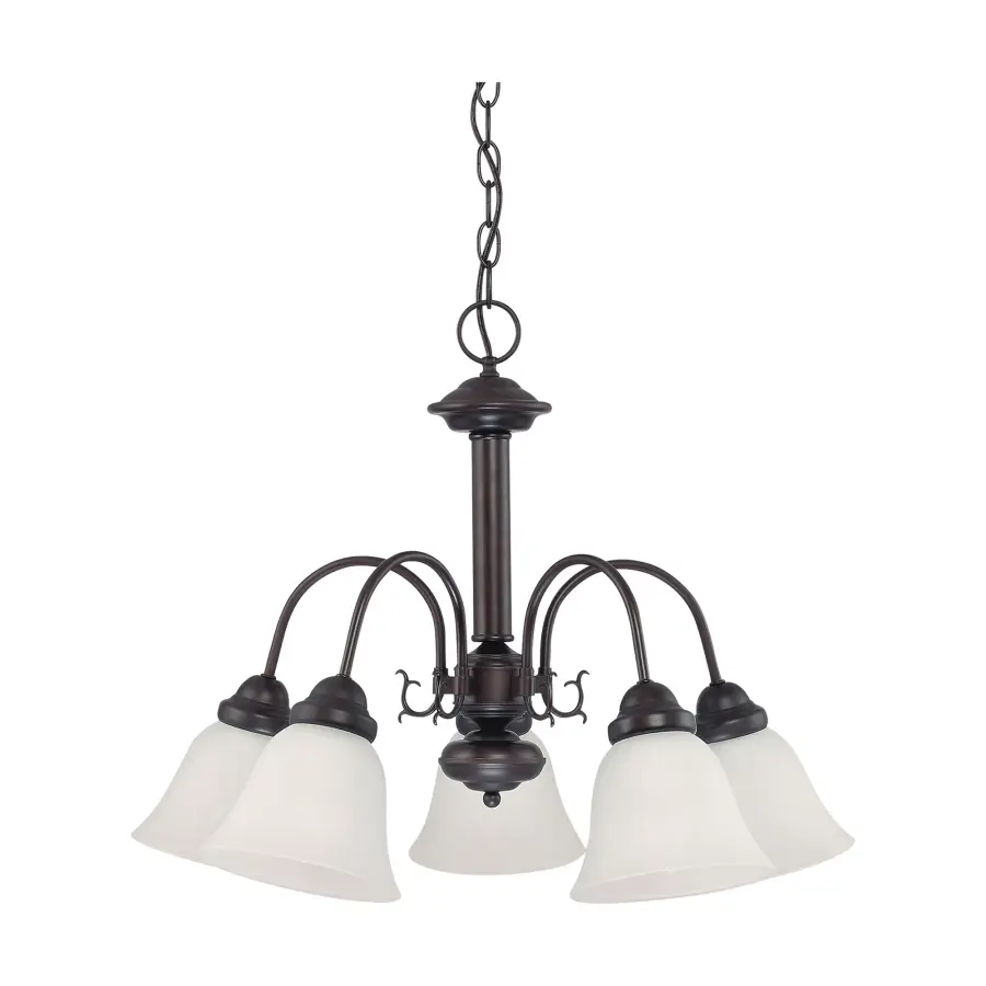 Ballerina 5-Light Chandelier with Frosted White Glass
