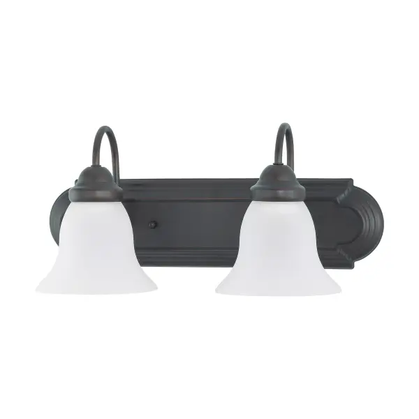 Ballerina 2-Light Vanity with Frosted White Glass