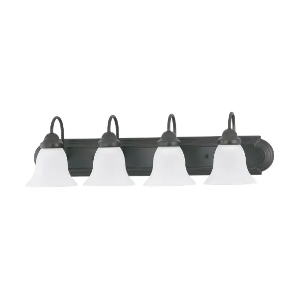 Ballerina 4-Light Vanity with Frosted White Glass