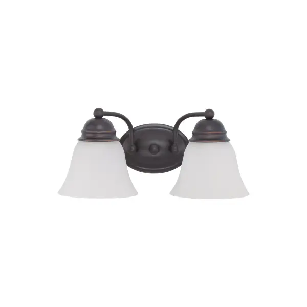 Empire 2-Light Vanity with Frosted White Glass - Image 1