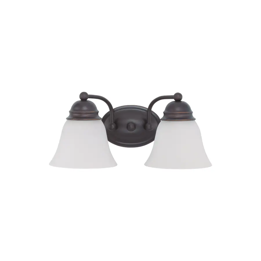Empire 2-Light Vanity with Frosted White Glass - Image 1