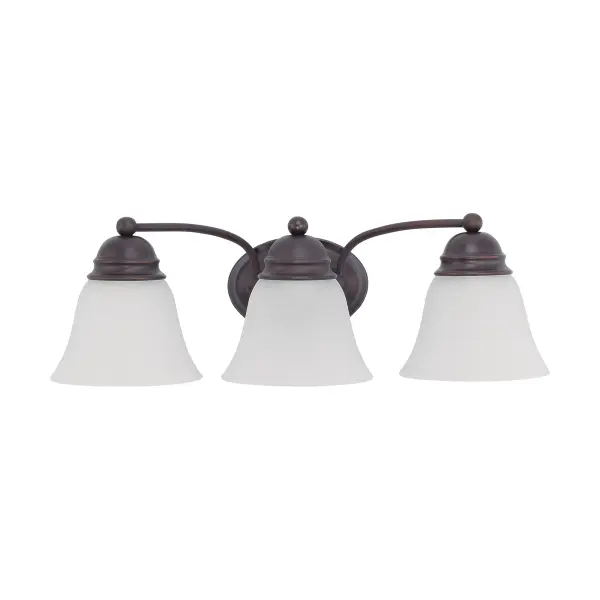 Empire 3-Light Vanity with Frosted White Glass