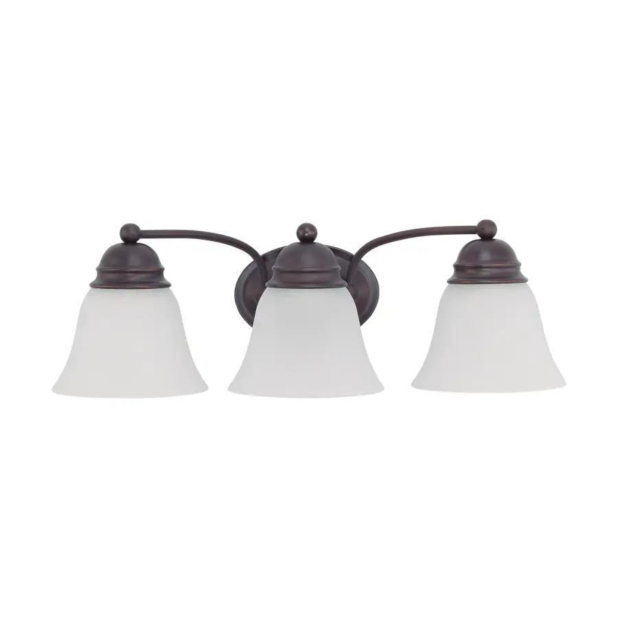 Empire 3-Light Vanity with Frosted White Glass