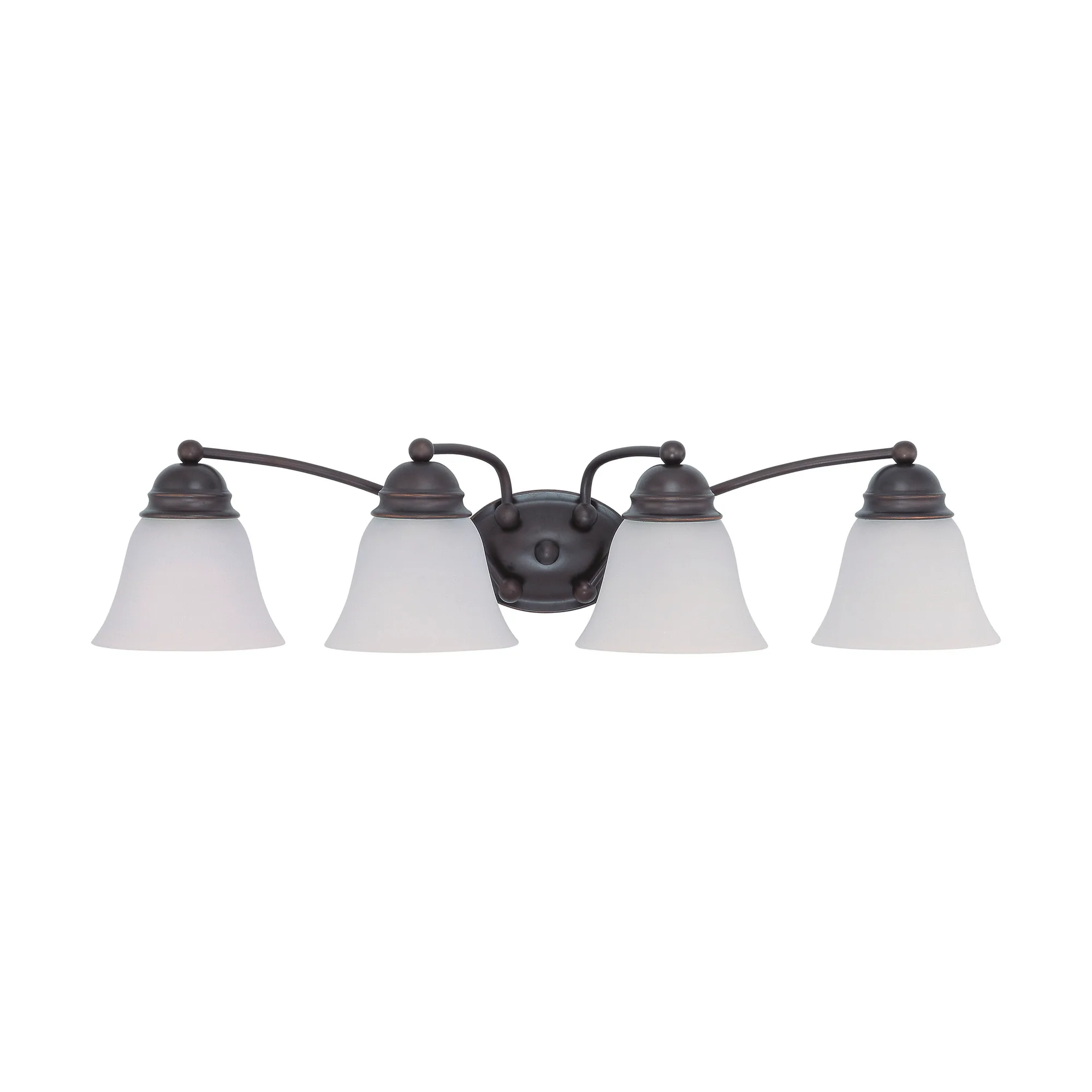 Empire 4-Light Vanity Light with Frosted White Glass