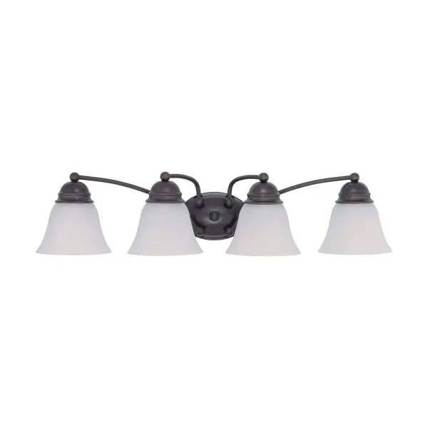 Empire 4-Light Vanity Light with Frosted White Glass