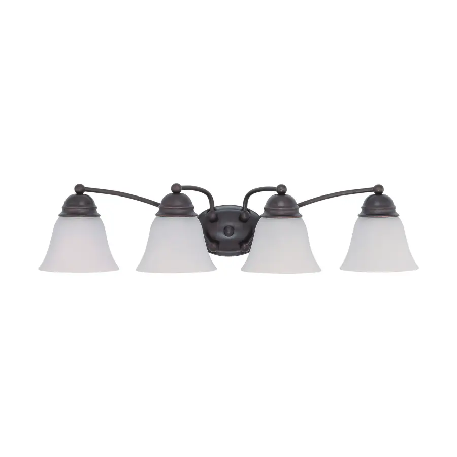 Empire 4-Light Vanity Light with Frosted White Glass