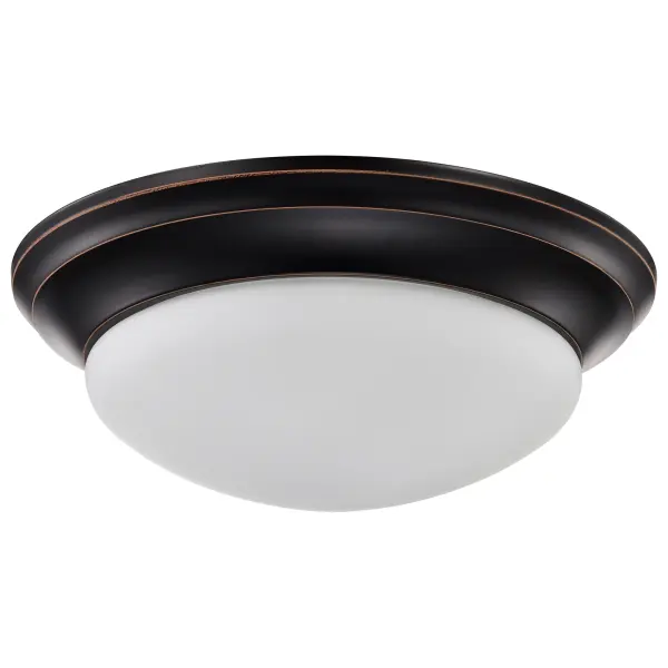 2-Light Flush Mount with Frosted White Glass - Image 4
