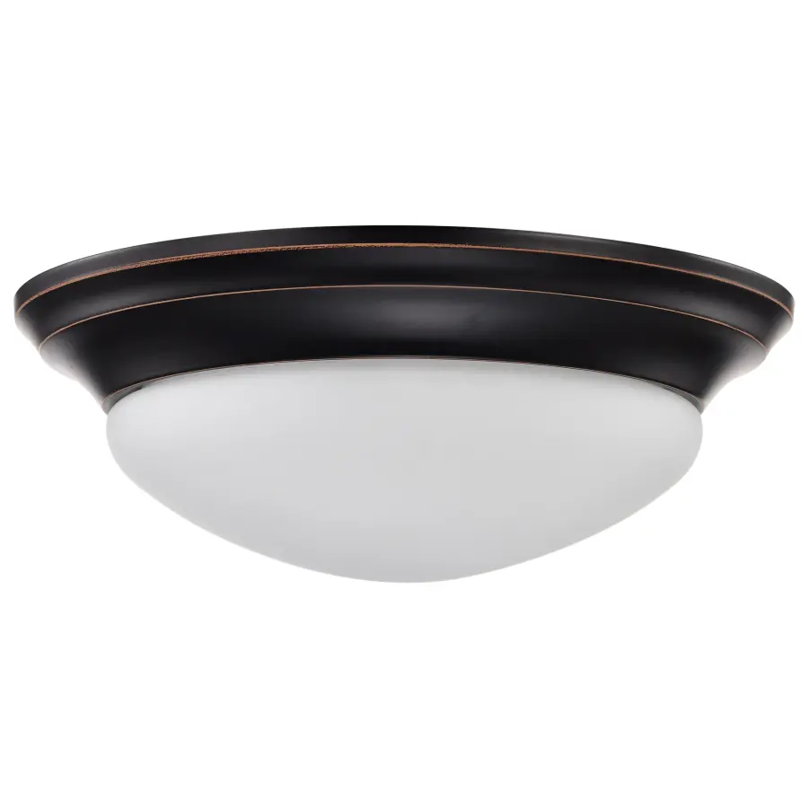 2-Light Flush Mount with Frosted White Glass - Image 6
