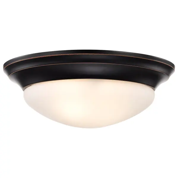 2-Light Flush Mount with Frosted White Glass - Image 7