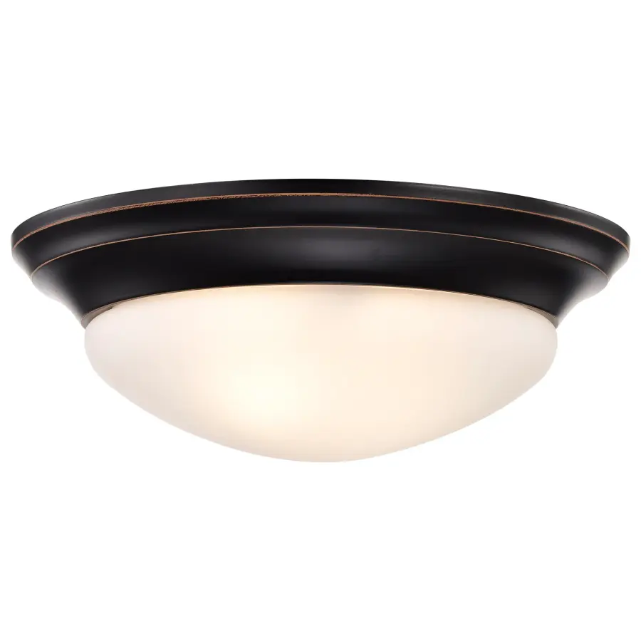 2-Light Flush Mount with Frosted White Glass - Image 7