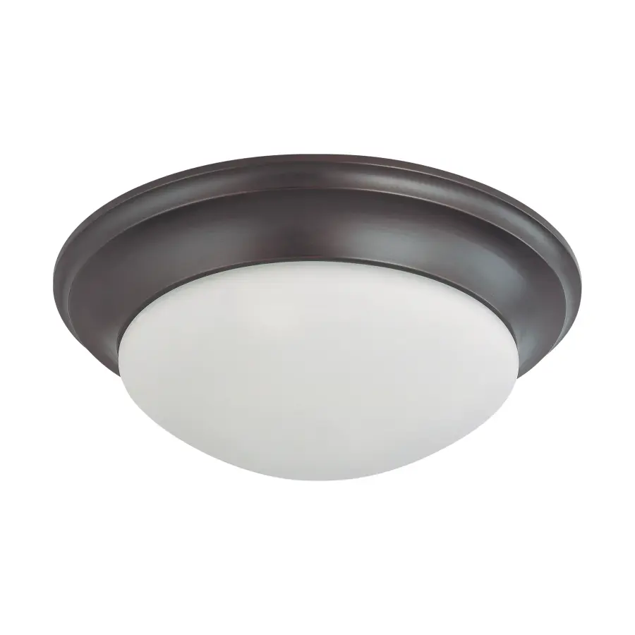 3-Light Flush Mount with Frosted White Glass