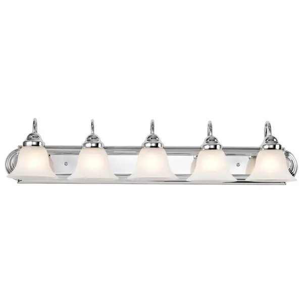 Ballerina 5-Light Vanity with Alabaster Glass Bell Shades - Image 3