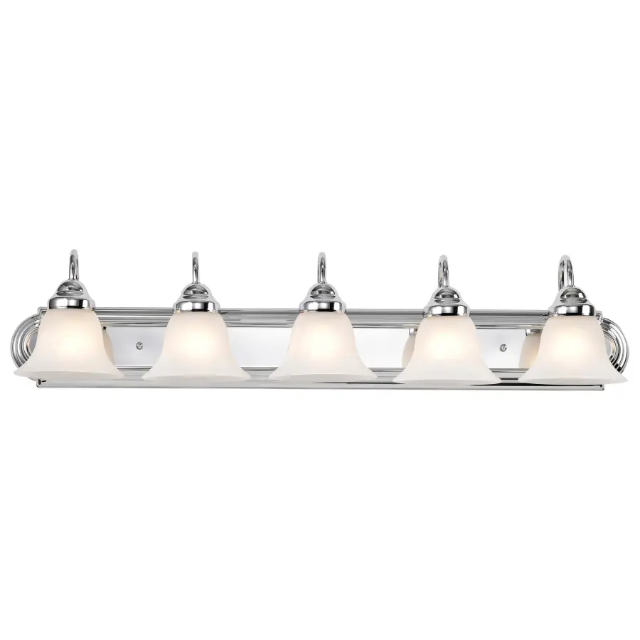 Ballerina 5-Light Vanity with Alabaster Glass Bell Shades - Image 3