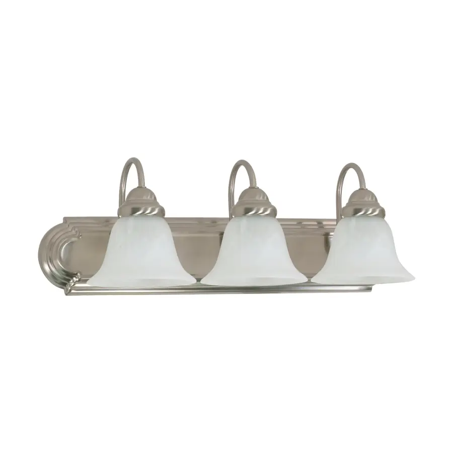 Ballerina 3-Light Vanity with Alabaster Glass Bell Shades - Image 1