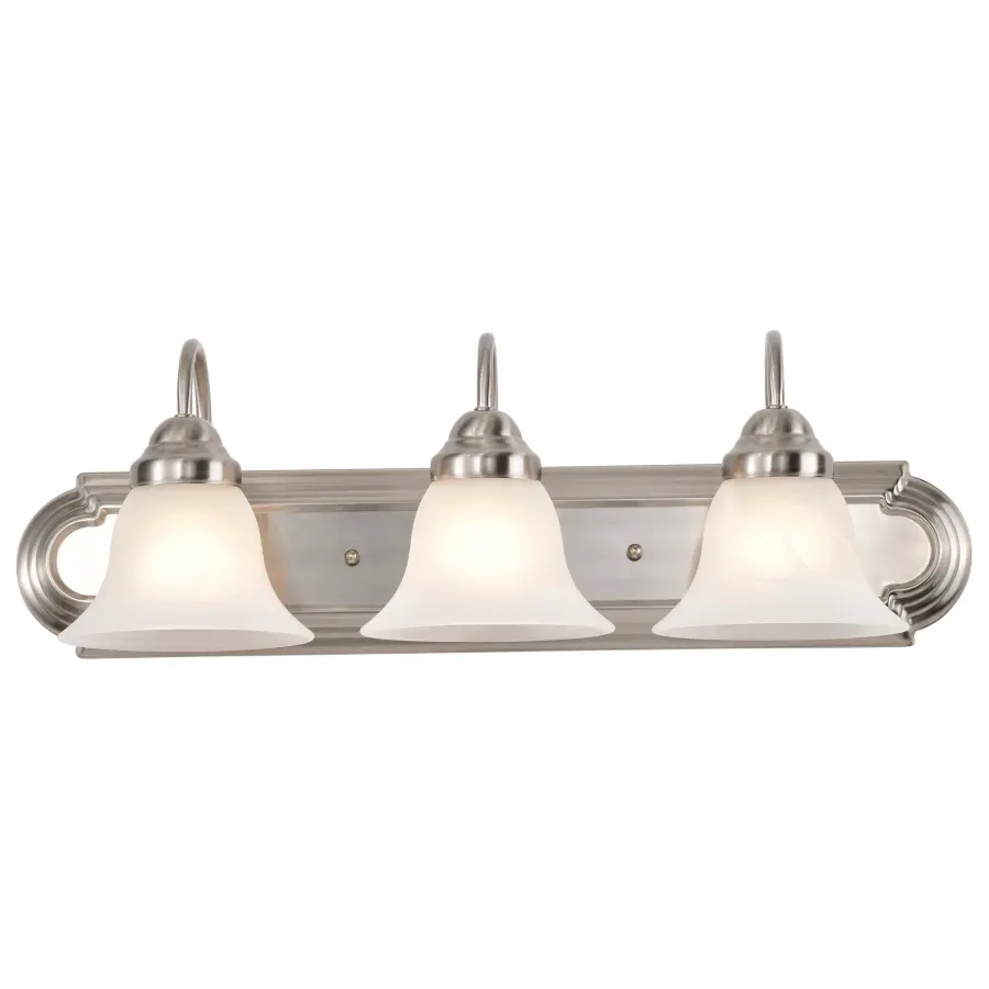 Ballerina 3-Light Vanity with Alabaster Glass Bell Shades - Image 2