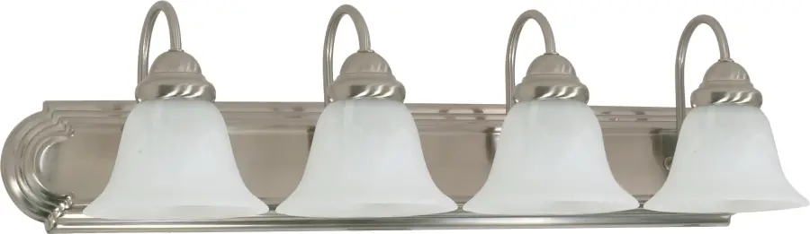 Ballerina 4-Light Vanity with Alabaster Glass Bell Shades - Image 1