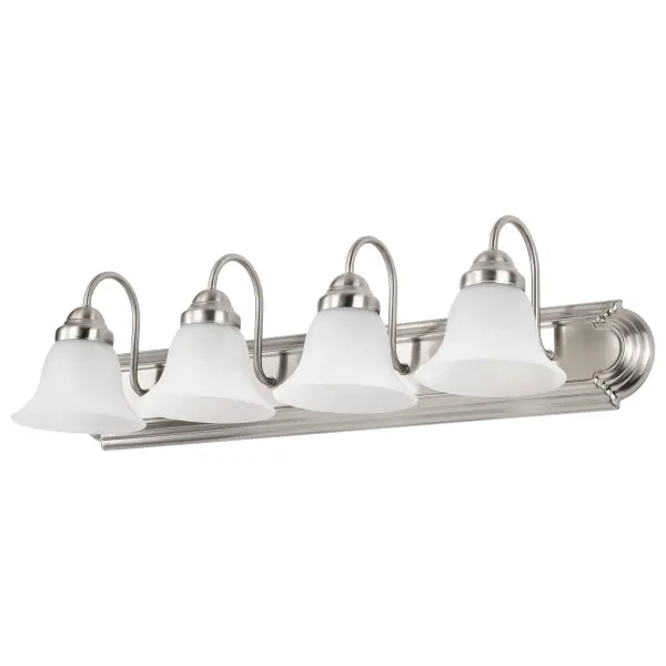Ballerina 4-Light Vanity with Alabaster Glass Bell Shades - Image 3