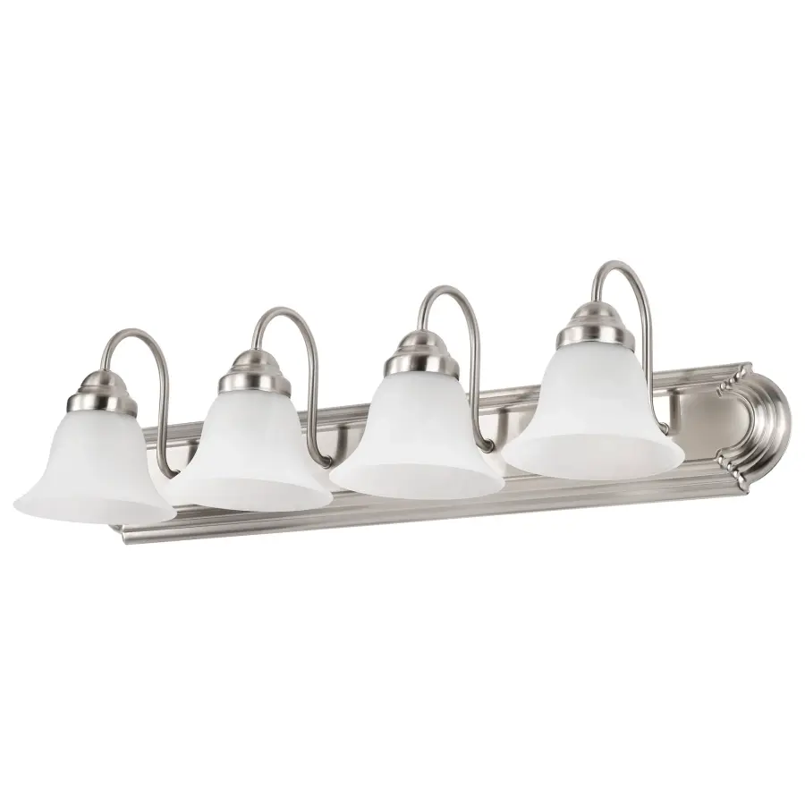 Ballerina 4-Light Vanity with Alabaster Glass Bell Shades - Image 3