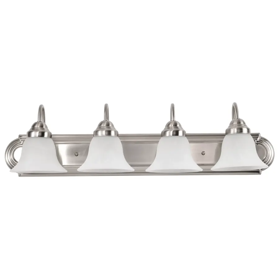 Ballerina 4-Light Vanity with Alabaster Glass Bell Shades - Image 6