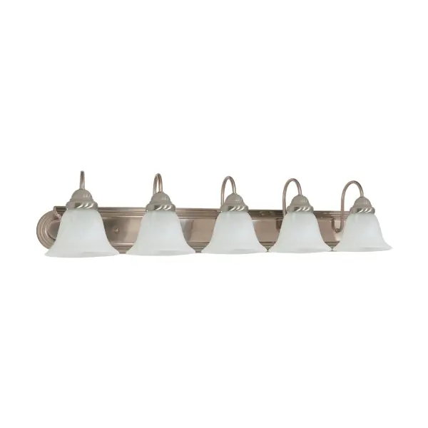 Ballerina 5-Light Vanity with Alabaster Glass Bell Shades - Image 1