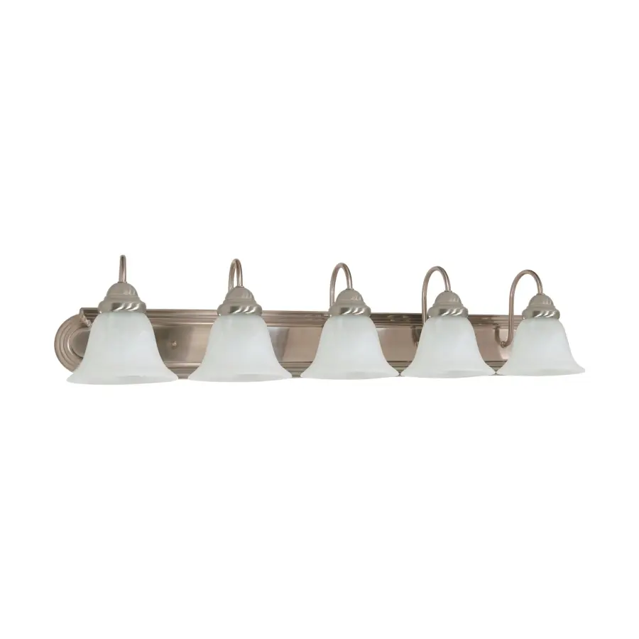 Ballerina 5-Light Vanity with Alabaster Glass Bell Shades - Image 1