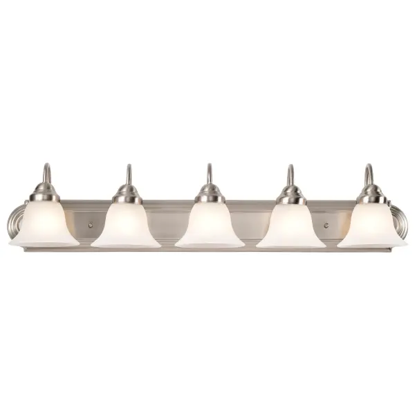 Ballerina 5-Light Vanity with Alabaster Glass Bell Shades - Image 2