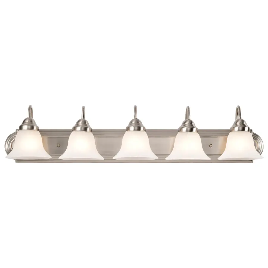 Ballerina 5-Light Vanity with Alabaster Glass Bell Shades - Image 2