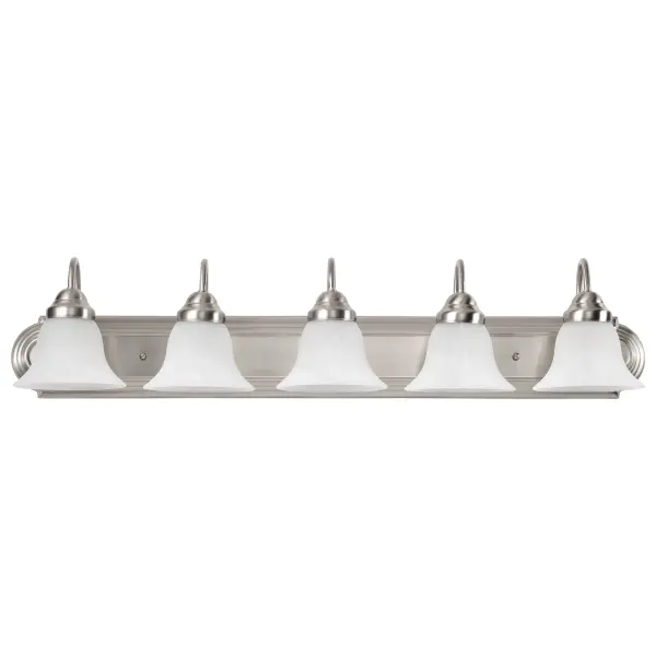 Ballerina 5-Light Vanity with Alabaster Glass Bell Shades - Image 3