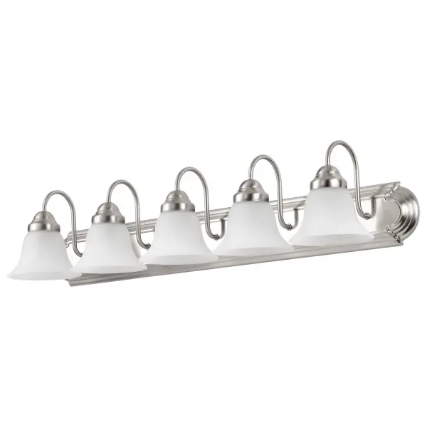 Ballerina 5-Light Vanity with Alabaster Glass Bell Shades - Image 5