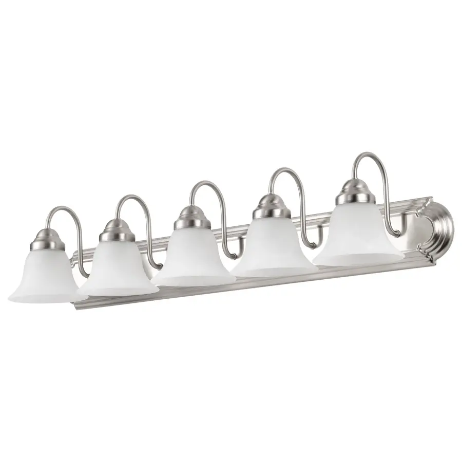 Ballerina 5-Light Vanity with Alabaster Glass Bell Shades - Image 5
