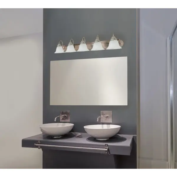 Ballerina 5-Light Vanity with Alabaster Glass Bell Shades - Image 8