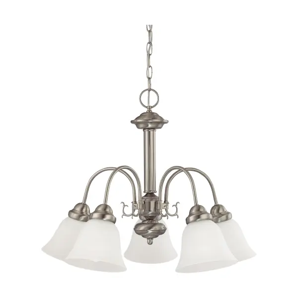 Ballerina 5-Light Chandelier with Frosted White Glass