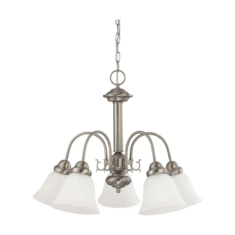 Ballerina 5-Light Chandelier with Frosted White Glass
