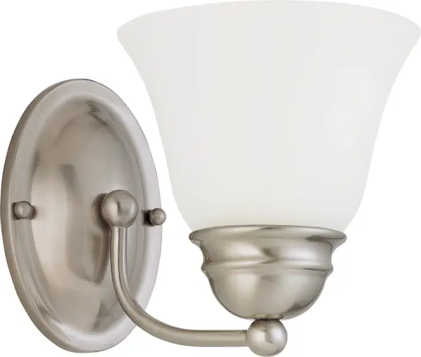 Empire 1-Light Vanity with Frosted White Glass - Image 1
