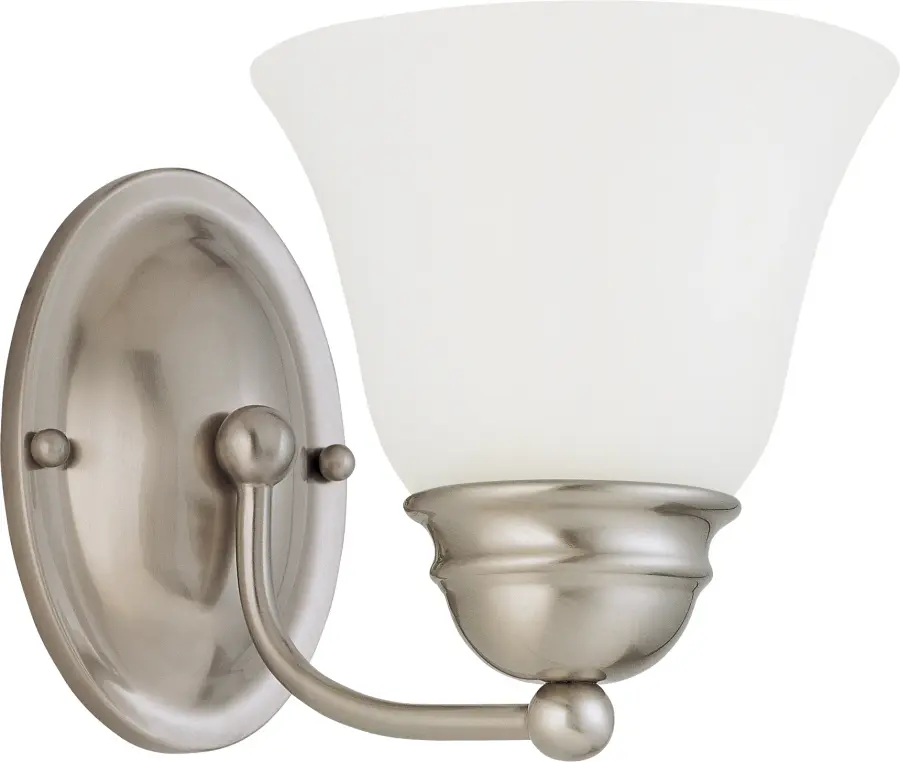 Empire 1-Light Vanity with Frosted White Glass - Image 1