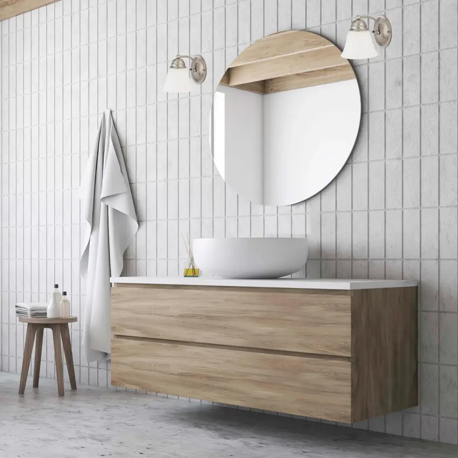 Empire 1-Light Vanity with Frosted White Glass - Image 2