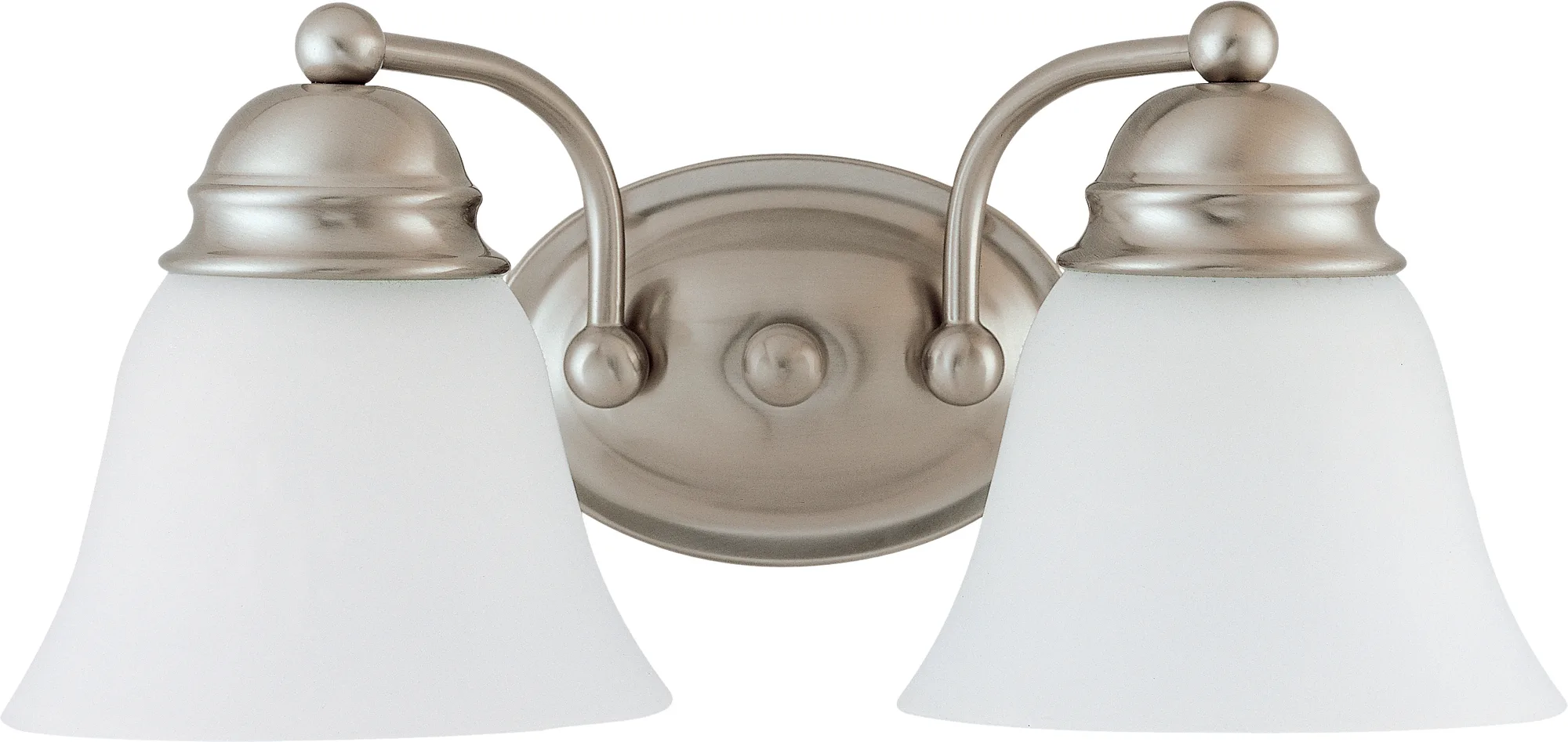Empire 2-Light Vanity with Frosted White Glass