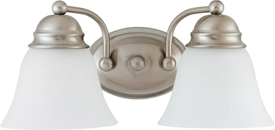 Empire 2-Light Vanity with Frosted White Glass - Image 1