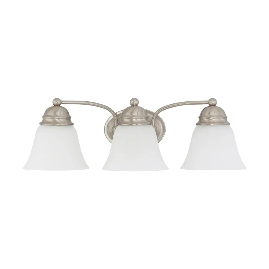Empire 3-Light Vanity with Frosted White Glass - Image 1