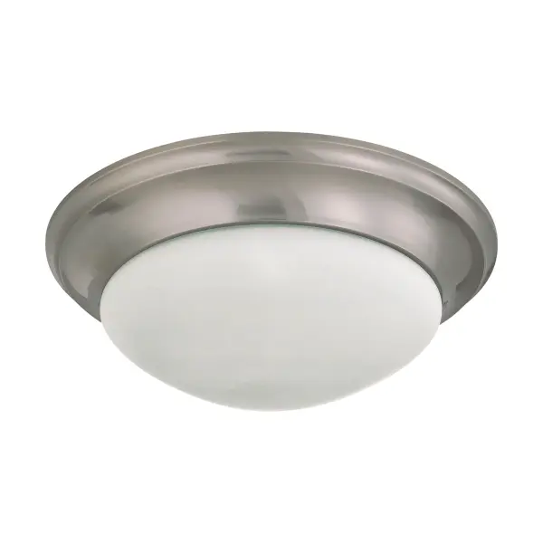 3-Light Flush Mount with Frosted White Glass