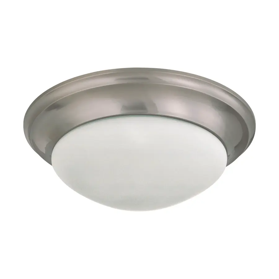 3-Light Flush Mount with Frosted White Glass